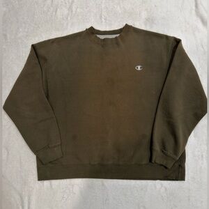 Champion Men's Olive Crewneck Sweater